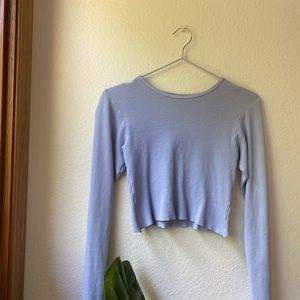 Brandy Melville Light Blue Long Sleeve Top